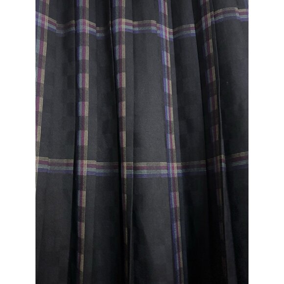 J. Davis Ltd. Vtg Plaid Pleated Midi Skirt Pockets Side Closure Sz 8 Acedemia - Picture 4 of 7
